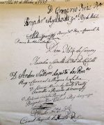 7. Handwritten signatures of Timorese kings and queens. Timorese kings write to the King of Portugal to reject an appointed governor. Arquivo Histórico Ultramarino, Conselho Ultramarino, Timor, Caixa 4, Doc. nº 162, 1815.